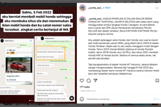 Unggahan Calon Konsumen Mengaku Kena Tipu di Diler Honda MT Haryono