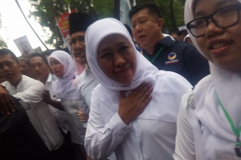 Ditanya soal Munculnya Puti, Khofifah Bilang Coblos Kerudung Putih