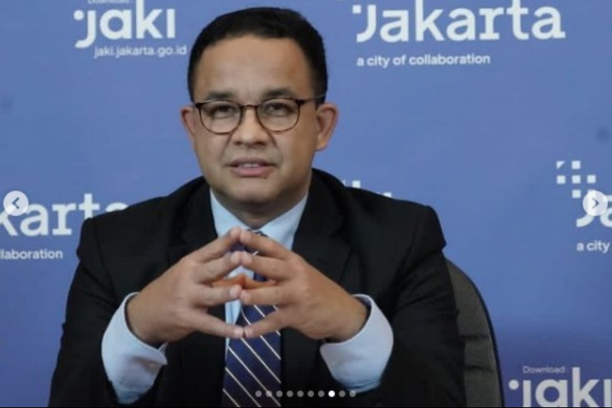 Gubernur DKI Jakarta Anies Baswedan dalam forum 'Dialogue Between C40 Mayors and UN Secretary General-Advancing Carbon Neutrality and Resilent Recovery for Cities and Nations' Jumat (16/4/2021)