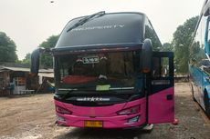 Jumpa Bus PO Agung Sejati Berkelir Pink, Ternyata Eks PO Kencana