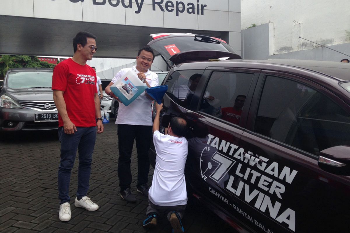 Tantangan 7 liters Nissan Livina Gianyar-Pantai Balangan.