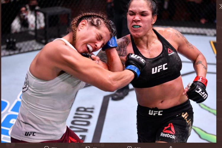 Duel antara Amanda Nunes dan Felicia Spencer pada UFC 250. 