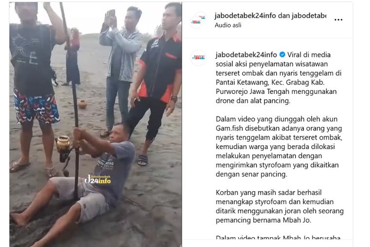 Aksi Heroik Pemancing Selamatkan Wisatawan Terseret Ombak Pantai Selatan dengan 