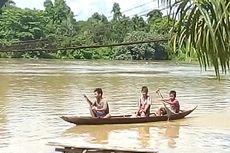 Sungai Lematang Meluap Rendam 100 Rumah di Gunung Megang, Muara Enim