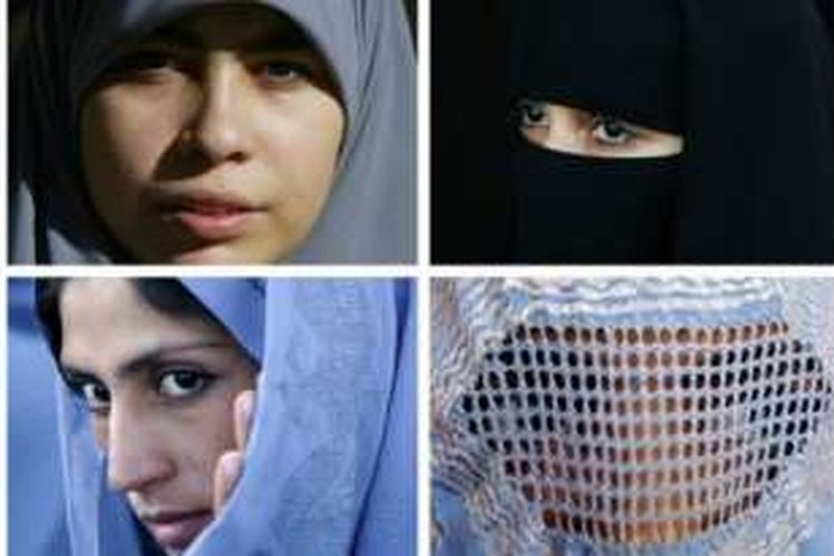 Berbagai macam pakaian perempuan Muslim (Muslimah) dan ini beberapa variasinya, yakni jilbab, burka, dan cadar.
