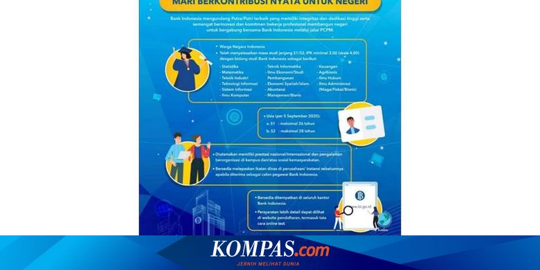 Bank Indonesia Buka Rekrutmen Pegawai Cek Syarat Dan Caranya Di Sini Halaman All Kompas Com