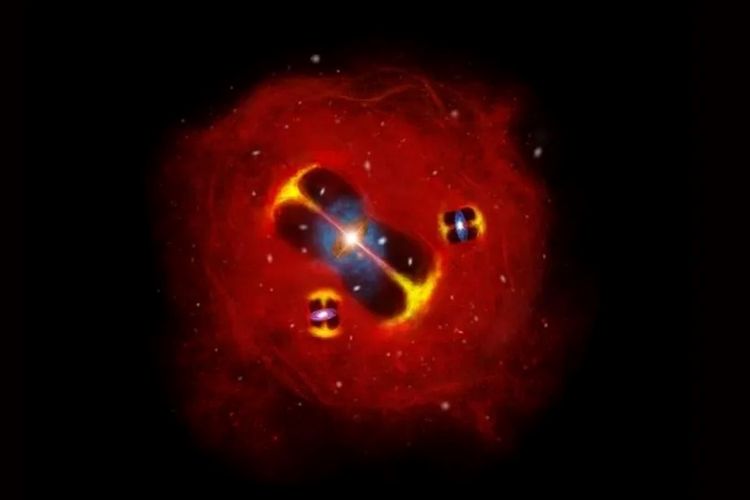 Gas yang mengalir melalui gugusan galaksi kuno lima kali lebih panas daripada yang diprediksi teori, sekali lagi menantang pemahaman kita tentang bagaimana objek berevolusi di alam semesta awal. 