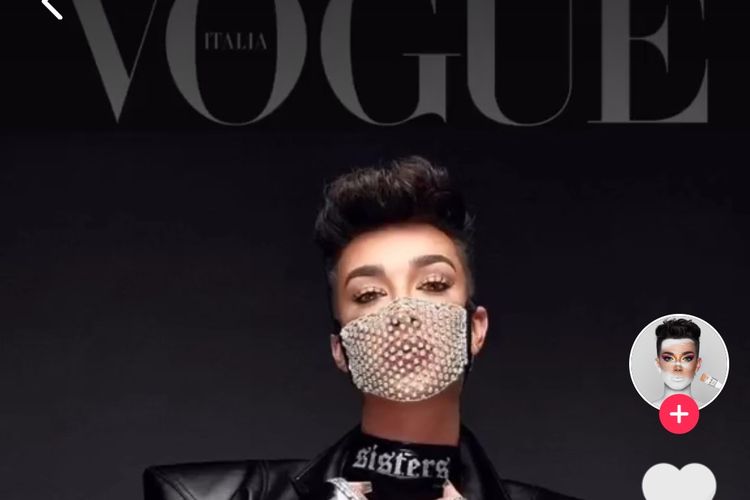 Beauty YouTuber sekaligus Makeup Artist James Charles, salah satu yang berpartisipasi mencoba Vogue Challenge di TikTok.