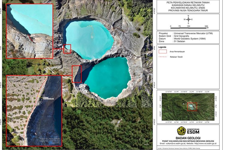 Usai Gempa M 7,7, Badan Geologi Temukan Retakan di Danau Kelimutu 