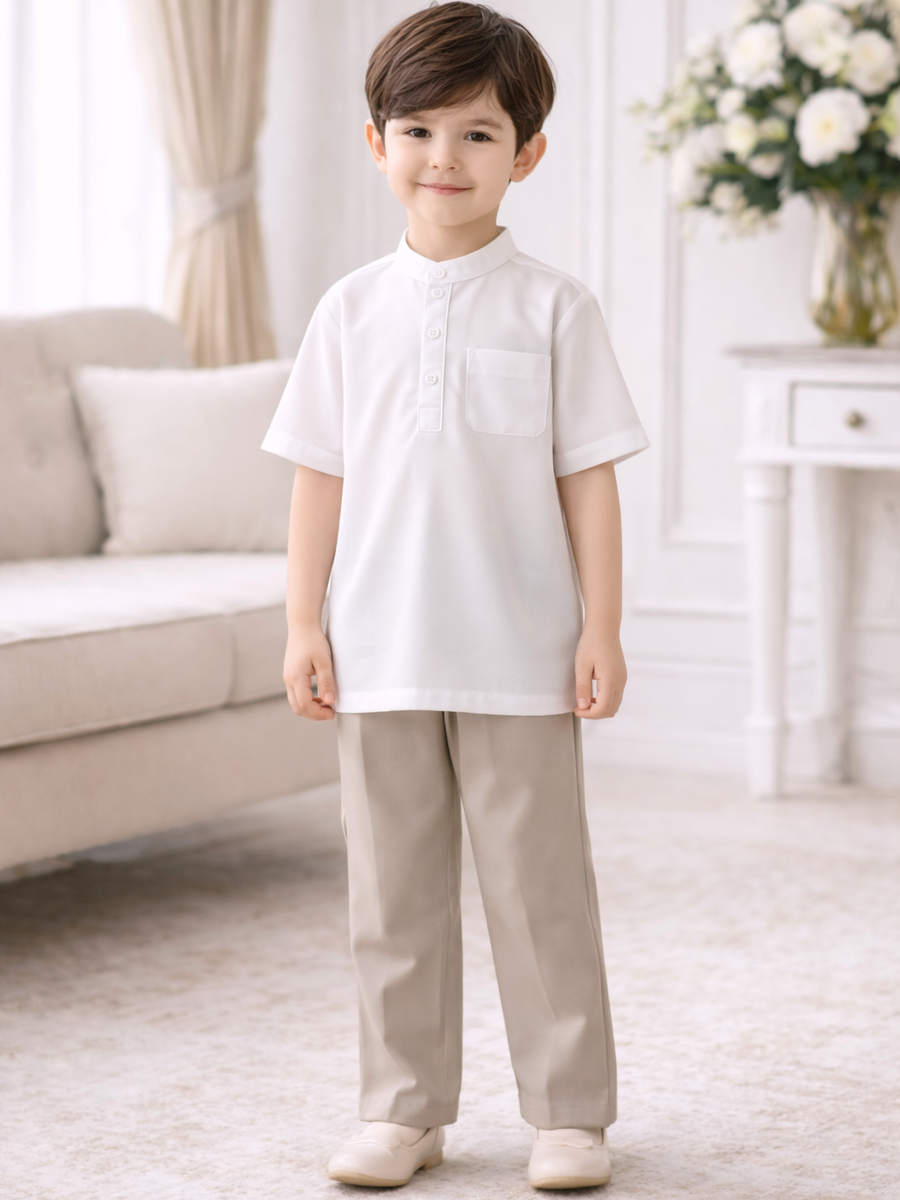 Baju lebaran anak laki-laki koko modern