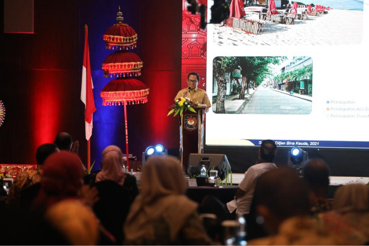 Mendagri Muhammad Tito Karnavian dalam Rakortek Perangkat GWPP di Bali. 