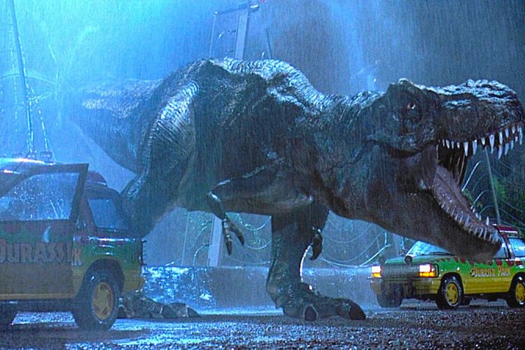 Salah satu adegan dalam film Jurassic Park