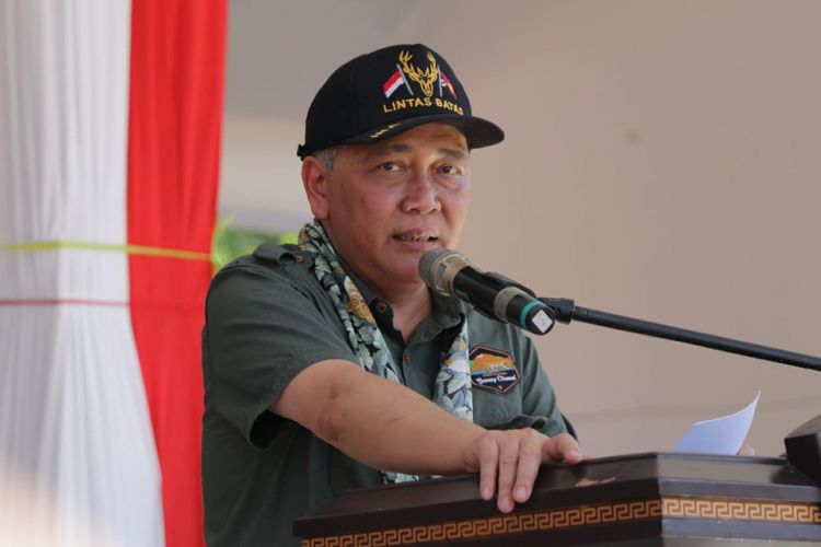 Dirjen KSDAE Kementerian LHK, Wiratno resmi membuka Jambore Nasional Konservasi Alam, dalam rangka peringatan Hari Konservasi Alam Nasional (HKAN) Tahun 2018, Selasa (28/8/2018).