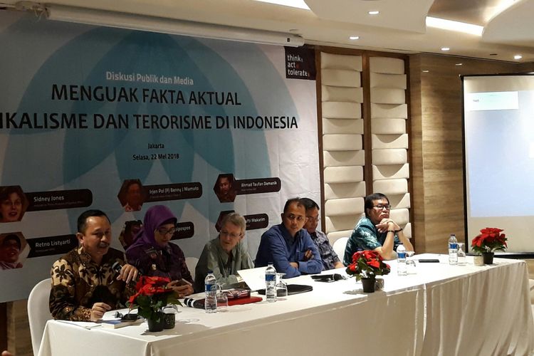 Diskusi bertajuk Menguak Fakta Aktual Radikalisme dan Terorisme di Indonesia, Selasa (22/5/2018).