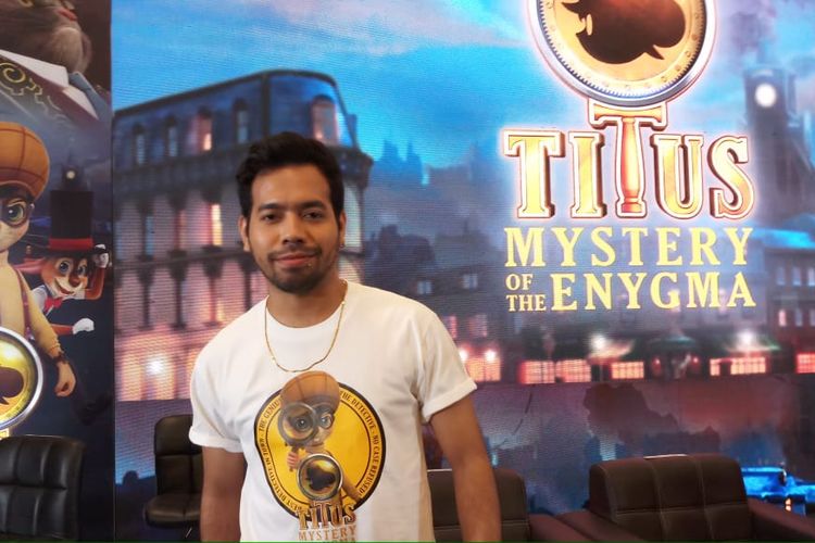 Penyanyi Glenn Samuel saat ditemui seusai launching poster dan trailer film Titus, MNC, Kebon Jeruk, Jakarta Barat, Kamis (5/12/2019). 