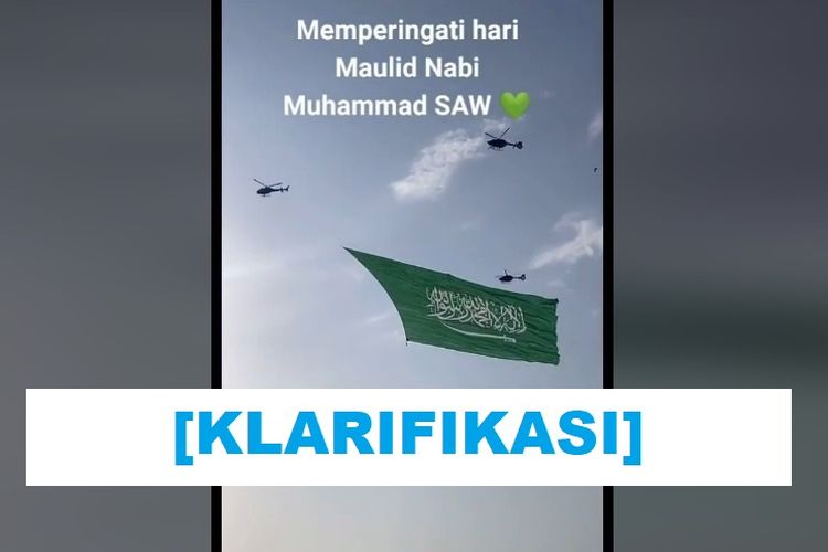 Klarifikasi, video ini diklaim memperlihatkan perayaan Maulid Nabi Muhammad SAW di Arab Saudi. Faktanya, video ini adalah momen perayaan Hari Nasional Arab Saudi ke-91 pada 23 September 2021.