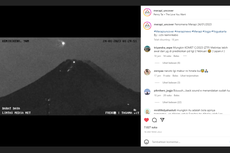 Kata BPPTKG soal Video Viral Benda Bercahaya Putih di Atas Gunung Merapi