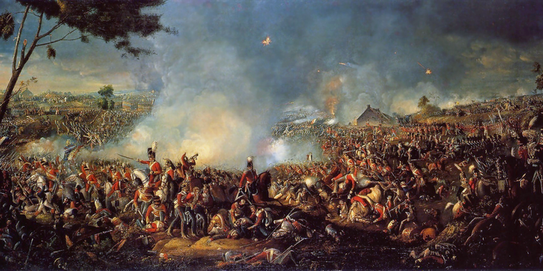 Lukisan dari William Sadler yang menggambarkan Pertempuran Waterloo