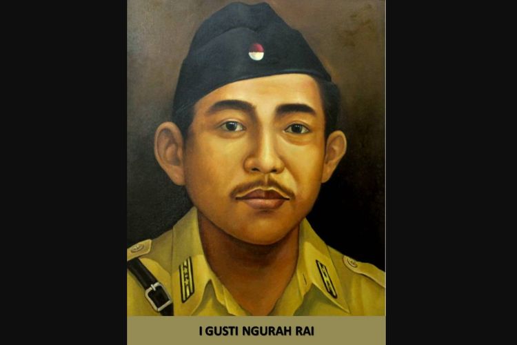 Potret pahlawan nasional I Gusti Ngurah Rai.