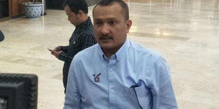 Ketua DPP Partai Demokrat Ferdinand Hutahaean saat ditemui di Kompleks Parlemen, Senayan, Jakarta, Rabu (18/7/2018).