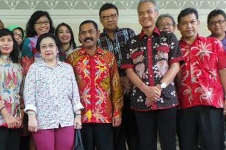 Megawati saat mengunjungi Solo, Minggu (21/12/2014). 