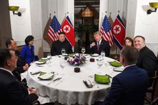 Mengintip Suasana Jamuan Makan Malam Privat Kim dan Trump