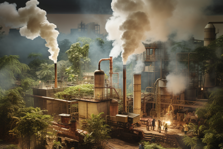 Ilustrasi penangkap dan penyimpan karbon.