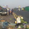 Ban Pecah, Mobil Pick Up Bermuatan Sayur Kecelakaan Tunggal di Tol Tangerang-Jakarta