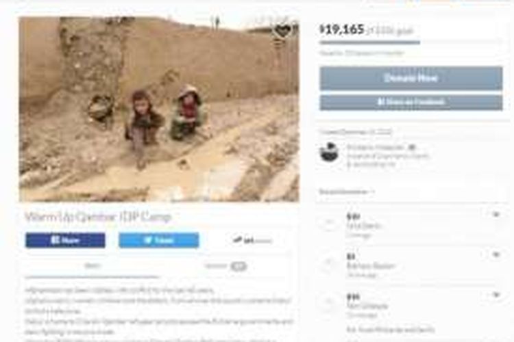 Inilah proyek penggalangan dana untuk pengungsi Afganistan yang dipromosikan Scott Richards warga Inggris yang tinggal di Dubai, Uni Emirat Arab.