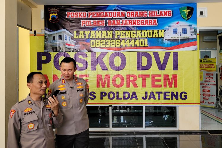 Kapolres Banjarnegara AKBP Hendri Yulianto di posko pengaduan orang hilang, Kamis (6/4/2023).