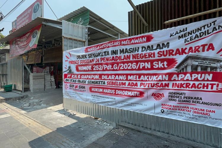 KAI Hentikan Sementara Pemagaran Ledoksari Solo, Surat Penertiban Belum Terbit