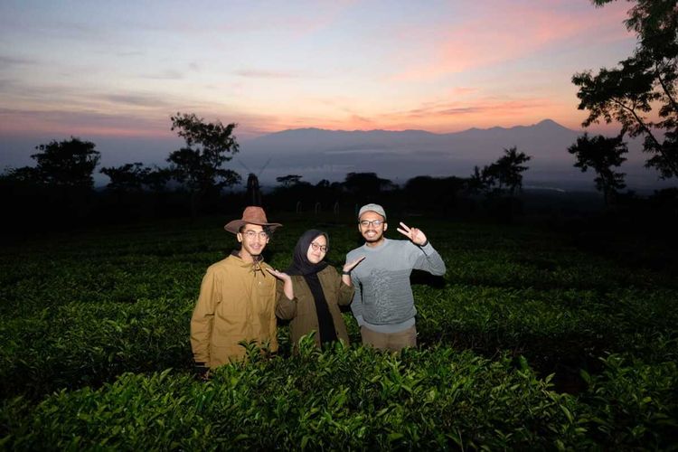 Suasana di Kebun Teh Wonosari, Kabupaten Malang, Sabtu (23/10/2021).