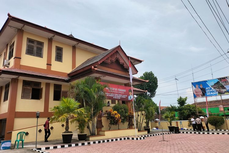 Kantor Kecamatan Masaran, Kabupaten Sragen, Jawa Tengah, Rabu (21/9/2022).