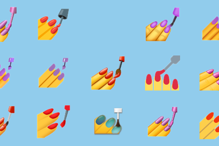 emoji nail polish