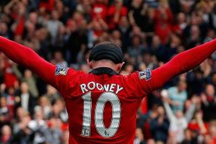 Penyerang Manchester United, Wayne Rooney.