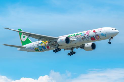 EVA Air Layani Penerbangan Tanpa Tujuan dengan Pesawat Hello Kitty yang Lucu
