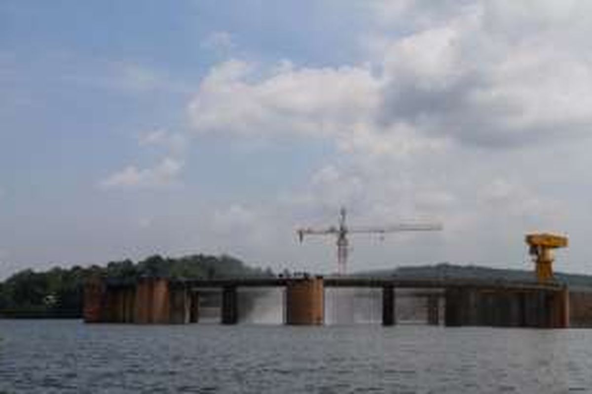 Waduk Jatiluhur di Purwakarta, Jawa Barat. Gambar diambil pada Senin (7/11/2016)