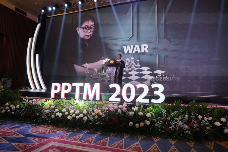 Menteri Luar Negeri (Menlu) Retno Marsudi dalam Pernyataan Pers Tahunan Menlu (PPTM) di Jakarta, Rabu.
