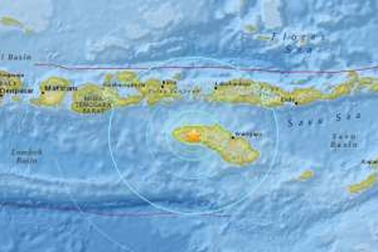 Gempa Sumba Barat 12 Februari 2016