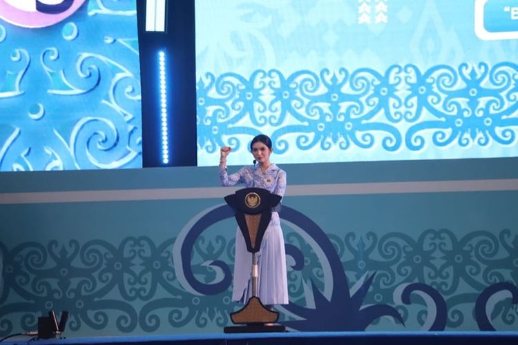 Pelindung Tim Penggerak Pemberdayaan dan Kesejahteraan Keluarga (PKK) Nasional Selvi Ananda Gibran Rakabuming. 