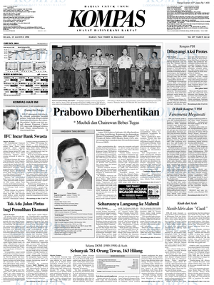 Pemberitaan Harian Kompas 25 Agustus 1998