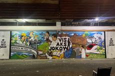 Sambut Jokowi Pulang ke Solo, Mural #visiaksiJokowi Hiasi Dinding Ruko Jalan Slamet Riyadi