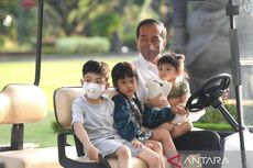 Lebaran Hari Kedua, Jokowi Ajak Cucu-cucunya Menyapa Warga di Gedung Agung Yogyakarta