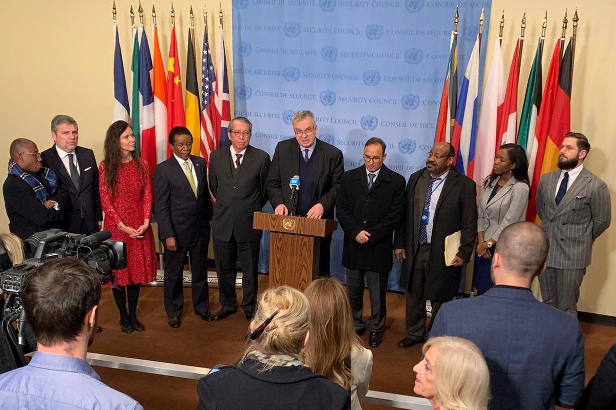 Pertemuan DK PBB Palestina di New York, Rabu (20/11/2019).