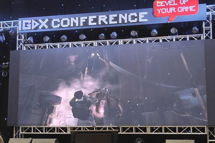 Trailer game Dread Haunt ditampilkan di ajang IGDX Conference 2023 di The Stones Hotel, Bali, Jumat (13/10/2023).