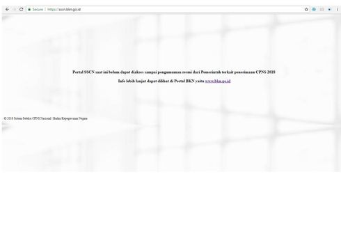 Meskipun Portal SSCN Belum Dapat Diakses, Pembukaan CPNS Tak Ditunda