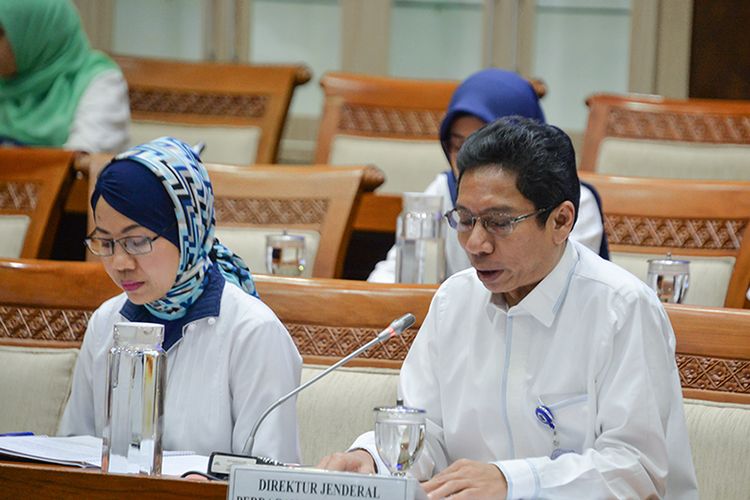 Rapat Dengar Pendapat dihadiri Direktur Jenderal Perdagangan Luar Negeri, Indrasari Wisnu Wardhana didampingi Direktur Impor, Ani Mulyati. (Humas Kemendag)