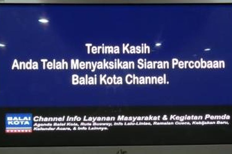 Saluran Balaikota Channel dalam TV berlangganan, Firstmedia