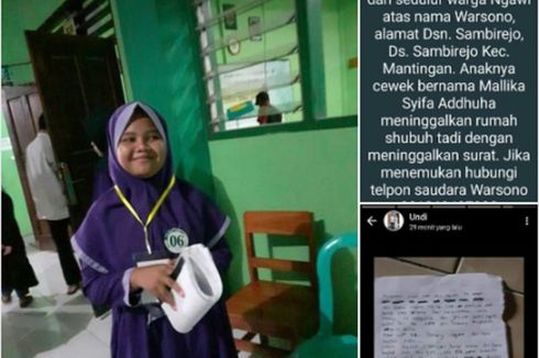 Viral Siswi SMP di Ngawi Kabur dari Rumah Bawa Rp 300.000 dan Tinggalkan Surat untuk Orangtuanya