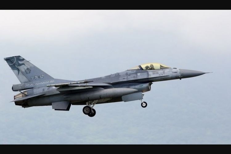 Pesawat jet tempur tipe F-16 milik Angkatan Udara Taiwan.